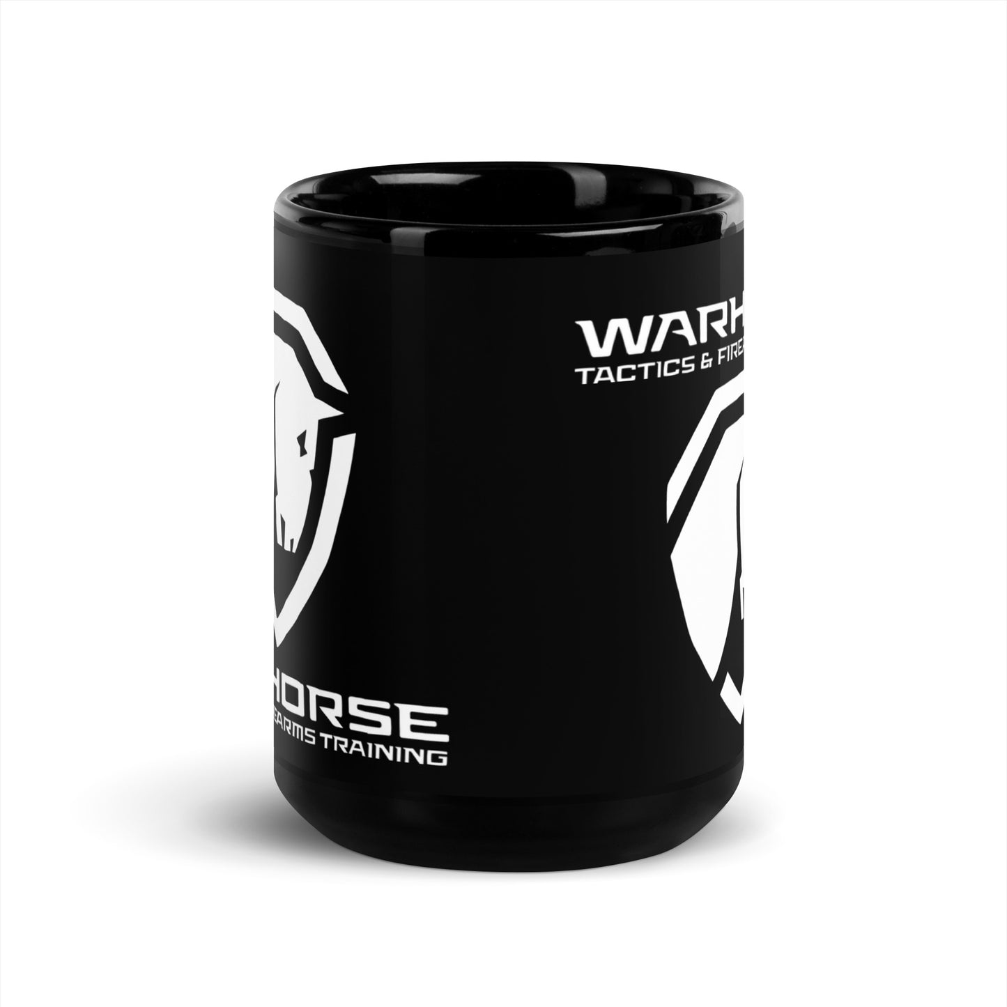 Warhorse Tactics Black Glossy Mug