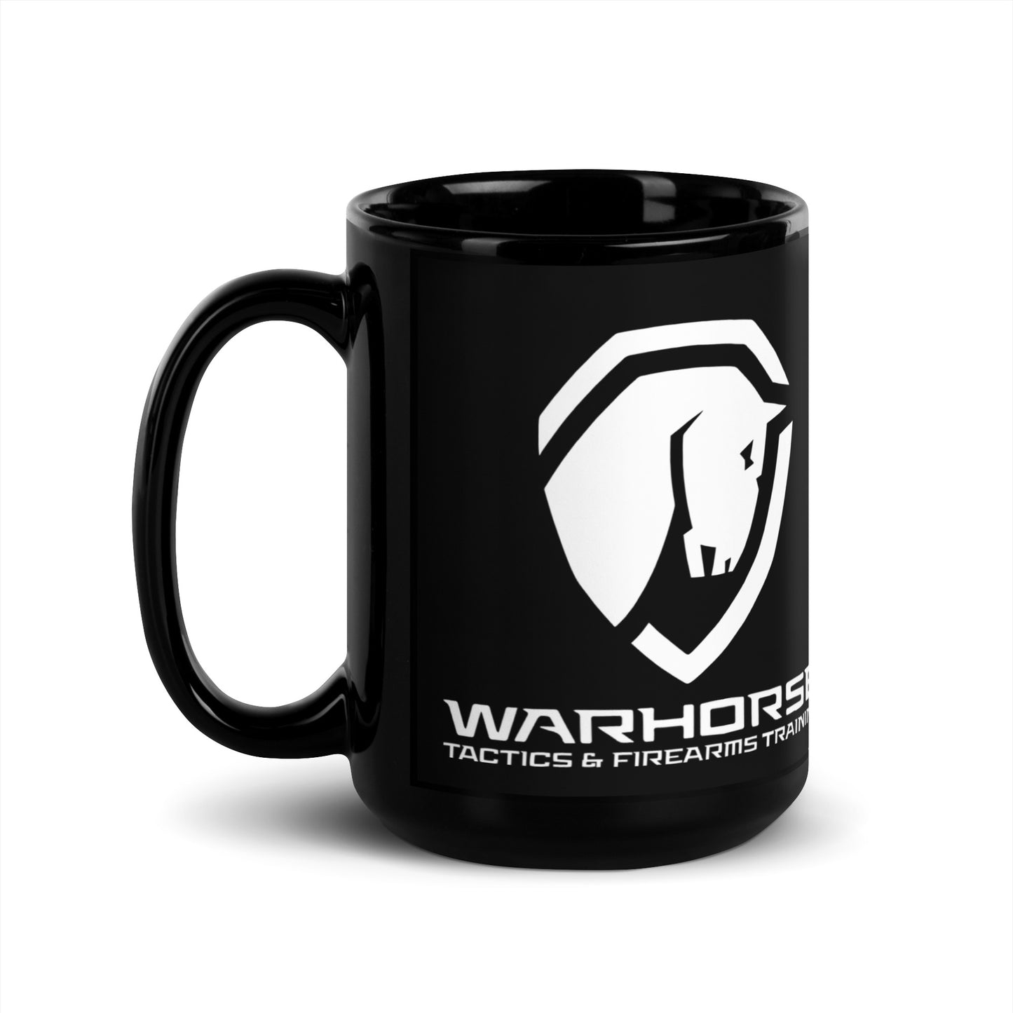 Warhorse Tactics Black Glossy Mug