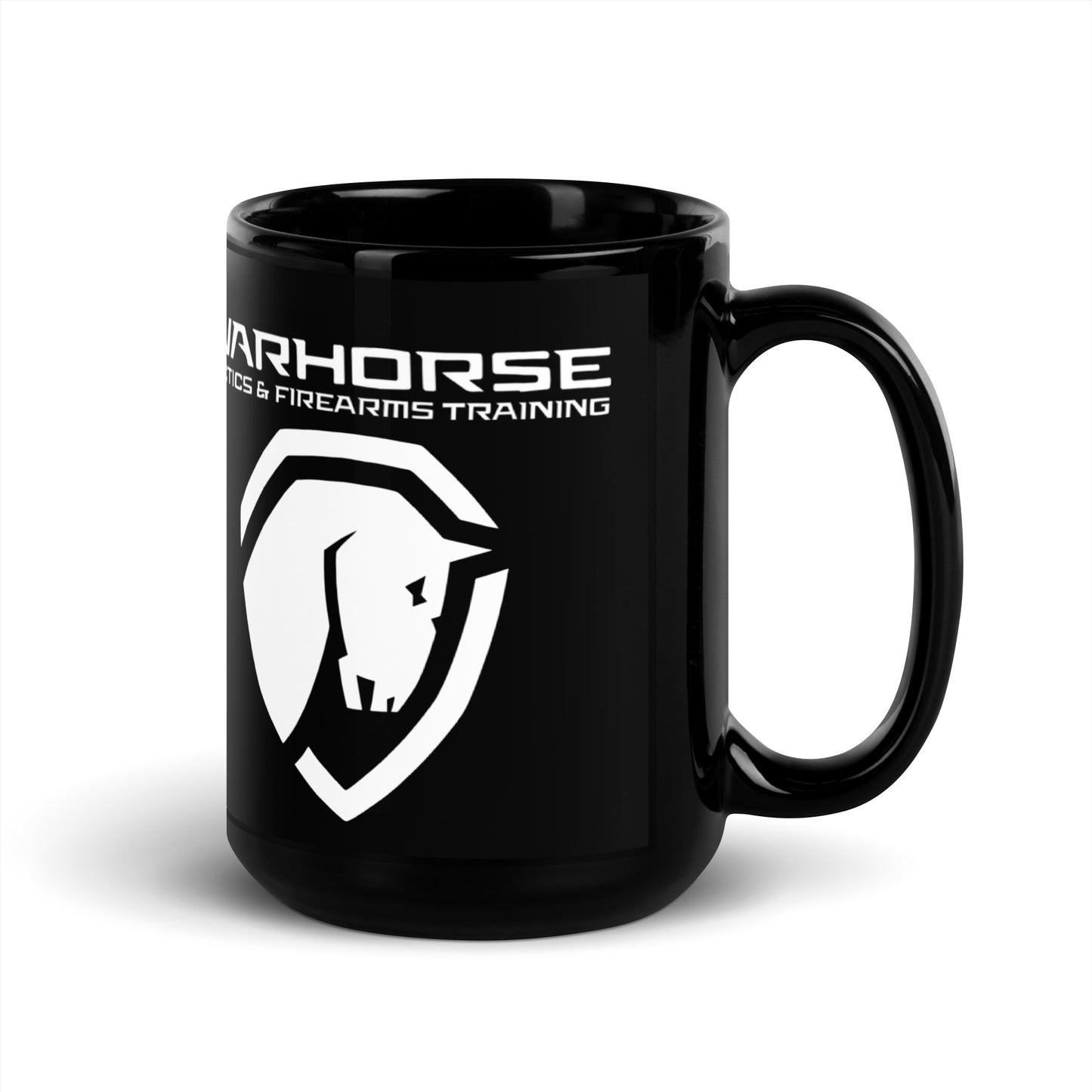 Warhorse Tactics Black Glossy Mug