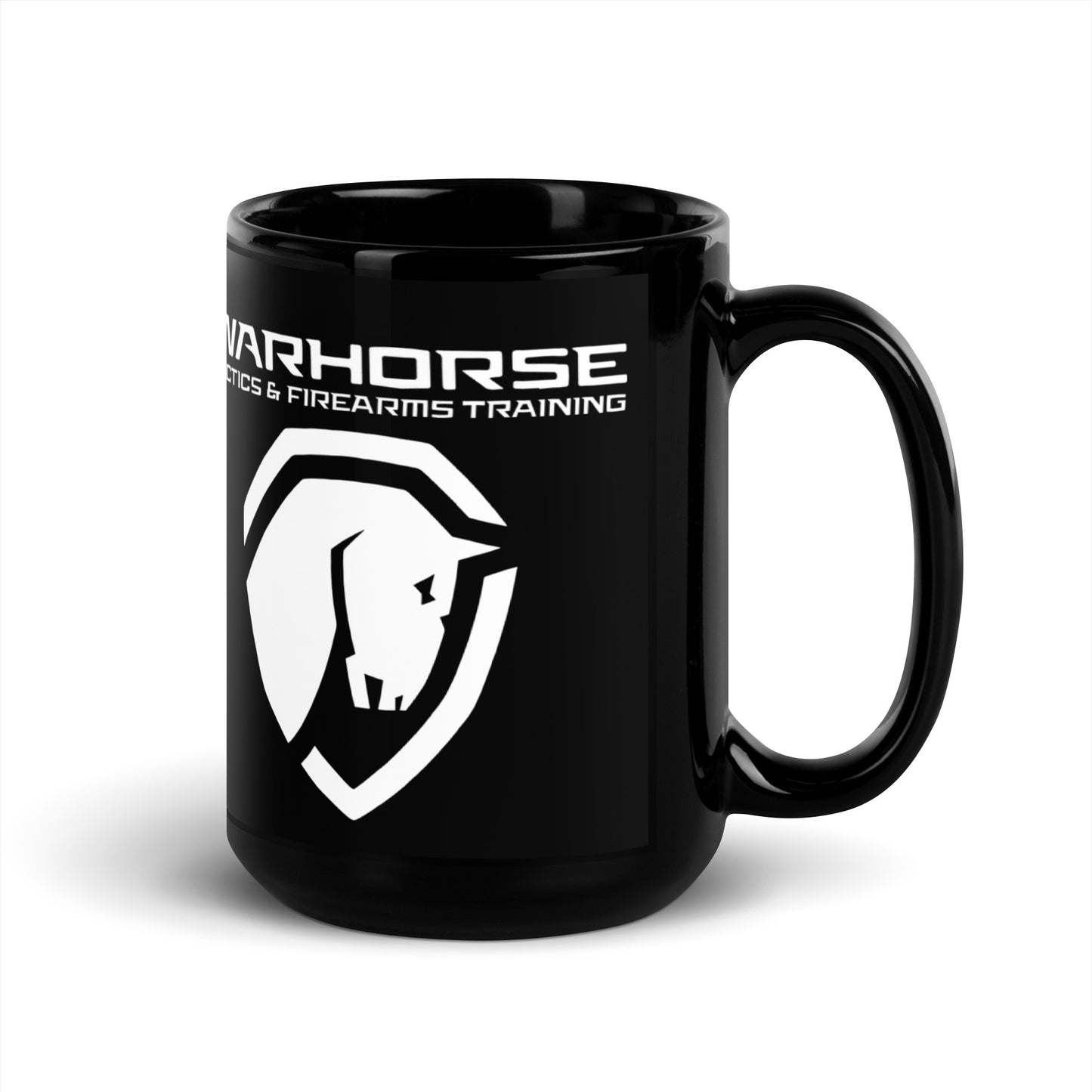 Warhorse Tactics Black Glossy Mug